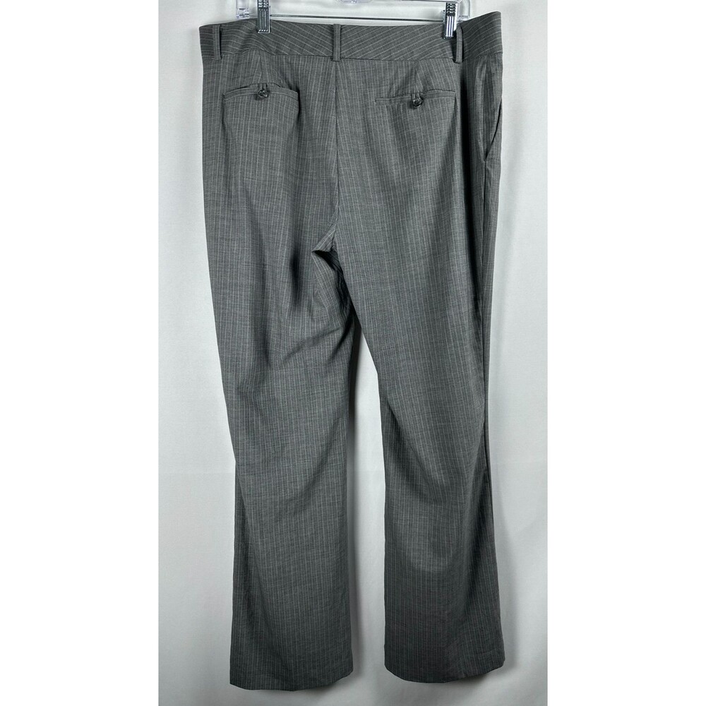 Banana Republic Martin Fit 215 Pinstripe Trousers 14 Gray Dress Pants Stretch - Picture 2 of 13